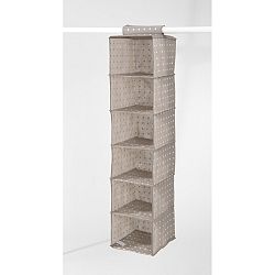 Béžový organizér do šatní skříně Compactor Dots, 6 přihrádek