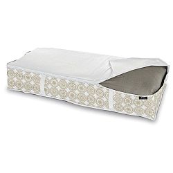 Béžový úložný box na peřiny Domopak Ella, extra velký