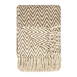 Béžový vzorovaný pléd Tiseco Home Studio Ziggy, 130 x 170 cm