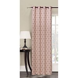 Béžový vzorovaný závěs z mikrovlákna DecoKing Snowynight, 140 x 245 cm