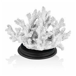 Bílá dekorativní soška korálu The Mia Coral, 27 x 17 cm
