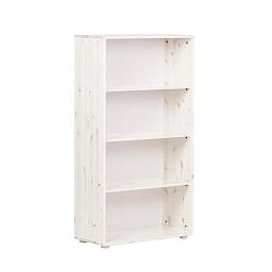 Bílá dětská knihovna z borovicového dřeva Flexa Classic, výška 133 cm