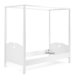 Bílá dětská postel s nástavcem na nebesa Vipack Amori