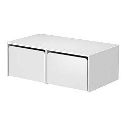 Bílá dětská úložná lavice Flexa Cabby, šířka 101 cm