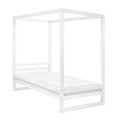 Bílá dřevěná jednolůžková postel Benlemi Baldee, 200 x 80 cm