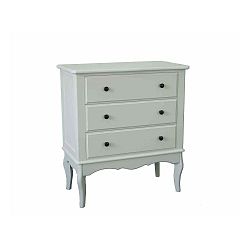 Bílá dřevěná komoda se 3 zásuvkami Evergreen House Pacific