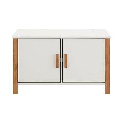 Bílá dřevěná lavice s úložným prostorem Støraa Caitlin