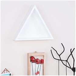 Bílá dřevěná nástěnná polička North Carolina Scandinavian Home Decors Trian Scandi