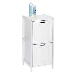 Bílá dřevěná skříňka do koupelny se 2 šuplíky Wenko Oslo