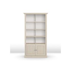 Bílá dvojitá knihovna z borovicového dřeva Steens Monaco, výška 198,5 cm