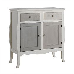 Bílá dvoudveřová komoda se 2 zásuvkami Geese Heart