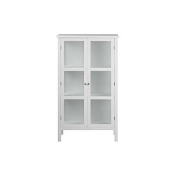 Bílá dvoudveřová vitrína Actona Eton, výška 136,5 cm