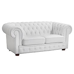 Bílá dvoumístná kožená pohovka Max Winzer Bridgeport