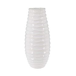 Bílá keramická váza Mauro Ferretti Waves, 13 x 30,5 cm