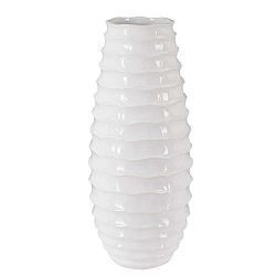 Bílá keramická váza Mauro Ferretti Waves, 17 x 41 cm