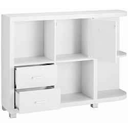 Bílá knihovna s dvířky a 2 zásuvkami Støraa Morisson