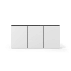 Bílá komoda s deskou v tmavém mramorovém dekoru TemaHome Join, 180 x 84 cm