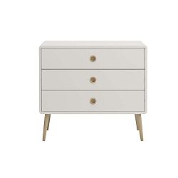 Bílá komoda se 3 zásuvkami Steens Soft Line, 73,2 x 81,3 cm