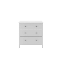 Bílá komoda se 3 zásuvkami Steens Tromsö, 84 x 80 cm