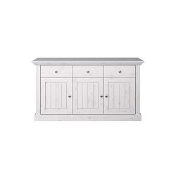 Bílá komoda z borovicového dřeva s bílou deskou Steens Monaco