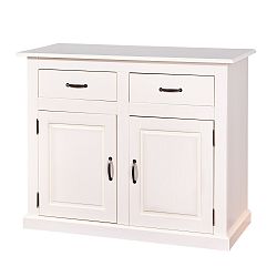 Bílá komoda z masivního borovicového dřeva Interlink Cassala Uno