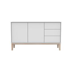 Bílá komoda z masivního březového dřeva Kiteen Avanti, šířka 120 cm