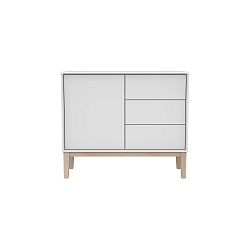 Bílá komoda z masivního březového dřeva Kiteen Avanti, šířka 81 cm
