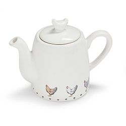 Bílá konvice z glazované kameniny Cooksmart England Farmer