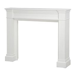 Bílá krbová římsa z topolového dřeva Livin Hill Livorno Rego