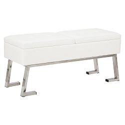 Bílá lavice s úložným prostorem Mauro Ferretti Ecopelle L