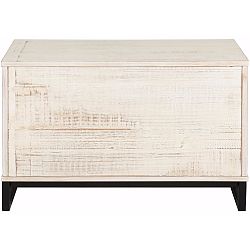 Bílá lavice s výklopem  z masivního borovicového dřeva Støraa Santana