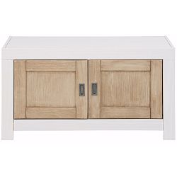 Bílá lavice z masivního borovicového dřeva Støraa Cabana