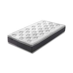 Bílá matrace s šedým okrajem Bobochic Paris Fraicheur, 90 x 200 cm