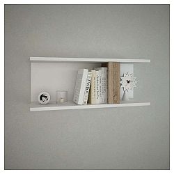 Bílá nástěnná police Alex Single White, šířka 72 cm