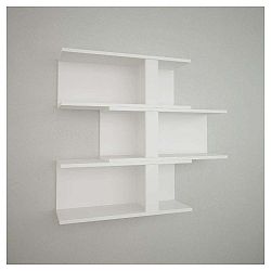 Bílá nástěnná police Alex Triple White, šířka 72 cm