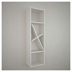 Bílá nástěnná police Domenico Single White, šířka 35 cm