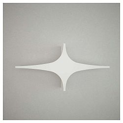 Bílá nástěnná police Manuel Single Star, šířka 90 cm