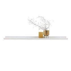 Bílá nástěnná police na fotografie De Eekhoorn Ravi, délka 120 cm