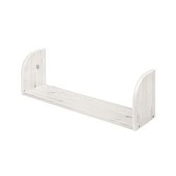 Bílá nástěnná polička z borovicového dřeva Flexa White, délka 72 cm