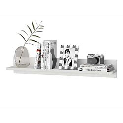 Bílá nástěnná polička z masivního borovicového dřeva Støraa Sandy