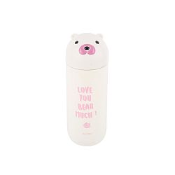 Bílá nerezová termoláhev Tantitoni Cute Bear, 280 ml
