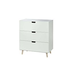 Bílá přebalovací komoda s 3 zásuvkami Manis-h Molly