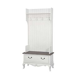 Bílá předsíňová stěna z topolového dřeva Livin Hill Rimini