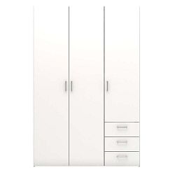 Bílá šatní skříň se 3 šuplíky Evergreen House Milia