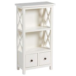 Bílá skříňka z akáciového dřeva s policí SantiagoPons Acacia