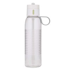 Bílá sportovní láhev s počítadlem plnění Joseph Joseph Dot Active, 750 ml