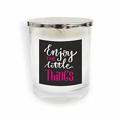 Bílá svíčka North Carolina Scandinavian Home Decors Motto Glass Candle V1