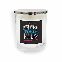 Bílá svíčka North Carolina Scandinavian Home Decors Motto Glass Candle V15