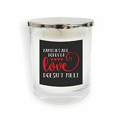 Bílá svíčka North Carolina Scandinavian Home Decors Motto Glass Candle V19