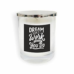 Bílá svíčka North Carolina Scandinavian Home Decors Motto Glass Candle V2